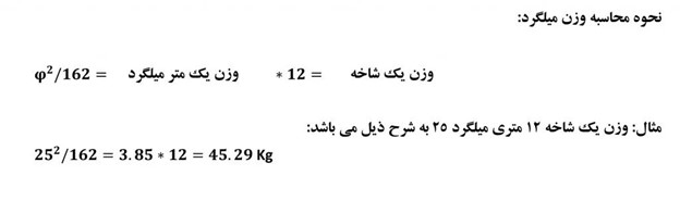 نحوه محاسبه وزن میلگرد