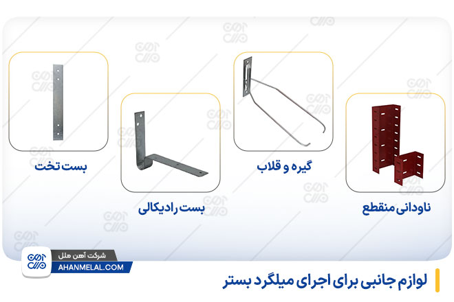 لوازم جانبی در اجرای میلگرد بستر