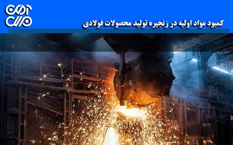 کمبود مواد اولیه در زنجیره تولید محصولات فولادی