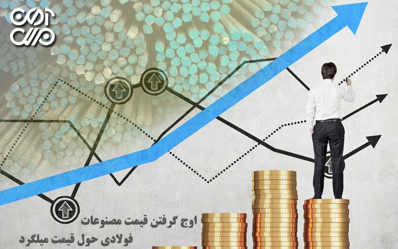 اوج گرفتن قیمت مصنوعات فولادی حول قیمت میلگرد